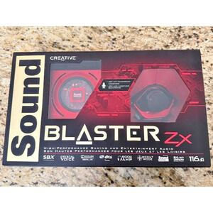 Creative Sound Blaster Zx SBX Gaming Audio Card w High Performance Headphone Amp